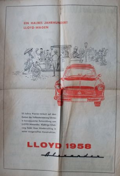 Lloyd Motorisierte Abendpost 1957 "Schrittmacher der Vollmotorisierung" Carmagazine (2808)